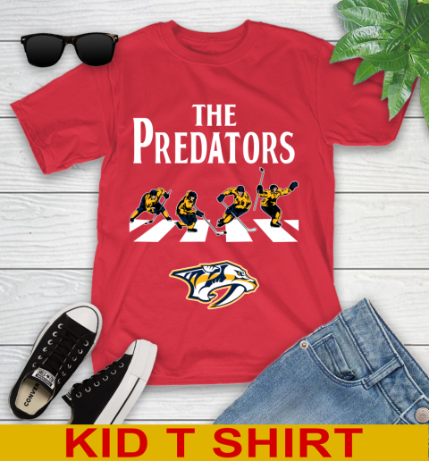 NHL Hockey Nashville Predators The Beatles Rock Band Shirt Youth T-Shirt 11