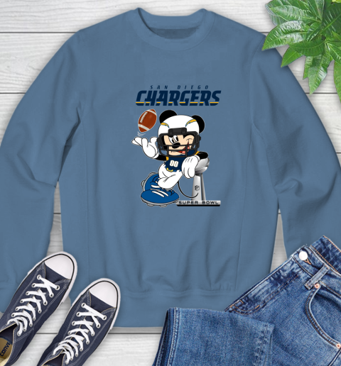 NFL San diego chargers Mickey Mouse Disney Super Bowl Football T Shirt Sweatshirt 7