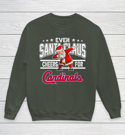 St.Louis Cardinals Even Santa Claus Cheers For Christmas MLB Youth Sweatshirt 8