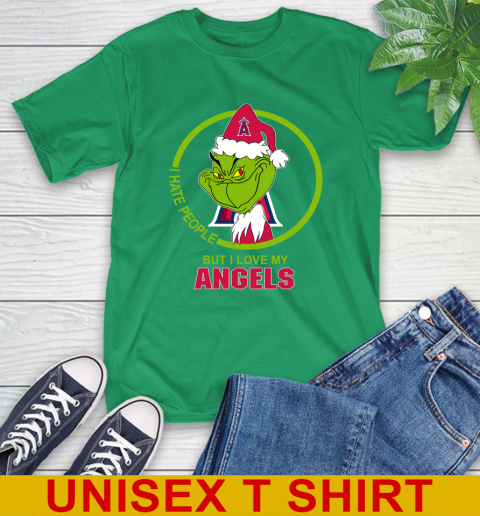 Los Angeles Angels MLB Christmas Grinch I Hate People But I Love My Favorite Baseball Team T-Shirt 7