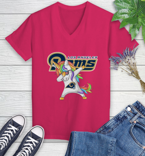 Los Angeles Rams Women's V-Neck T-Shirt 9