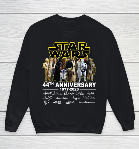 Star Wars 44th Anniversary 1977  2021 Signature Character Dark Vader  Yoda Youth Sweatshirt