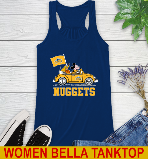 NBA Basketball Denver Nuggets Pluto Mickey Driving Disney Shirt Racerback Tank 9