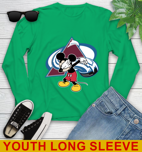 Colorado Avalanche NHL Hockey Dabbing Mickey Disney Sports Youth Long Sleeve 7