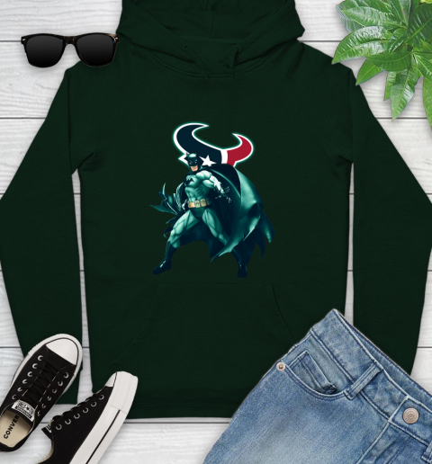 NFL Batman Football Sports Houston Texans Youth Hoodie 13