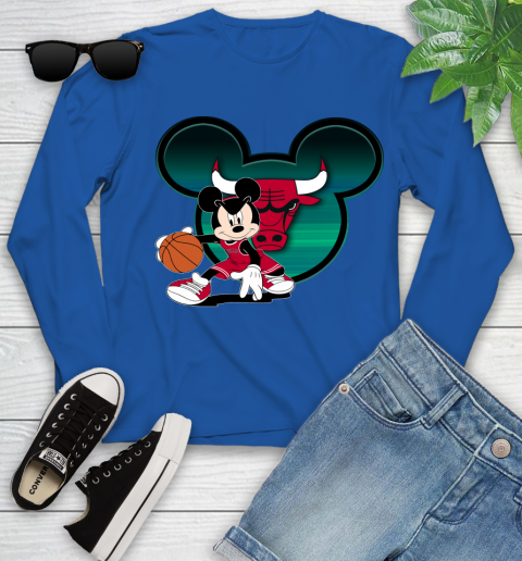 NBA Chicago Bulls Mickey Mouse Disney Basketball Youth Long Sleeve 9