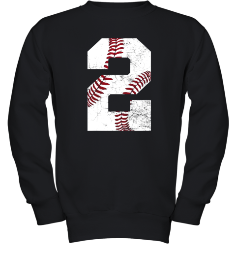 Kids 2nd Birthday Shirt Baseball Boys Kids Two 2 Years Old Gift Youth Sweatshirt