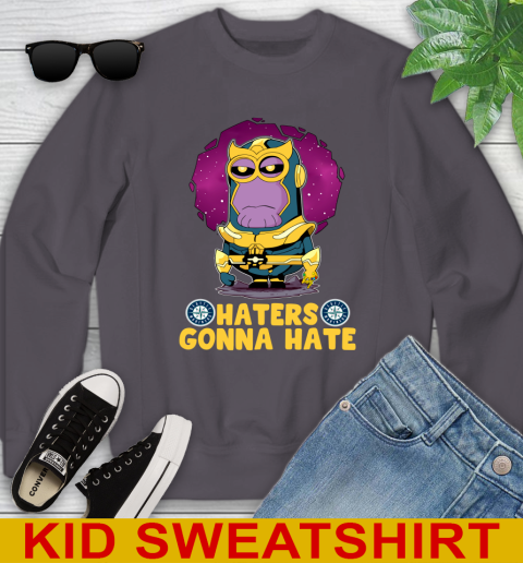 MLB Baseball Seattle Mariners Haters Gonna Hate Thanos Minion Marvel Shirt Youth Sweatshirt 6