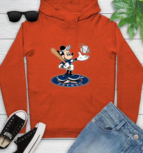 MLB Baseball Houston Astros Cheerful Mickey Disney Shirt Youth Hoodie 5