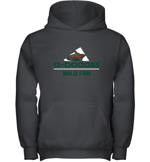 NHL A Badass Minnesota Wild Fan Adidas Hockey Sports Youth Hoodie
