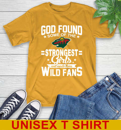 Minnesota Wild NHL Football God Found Some Of The Strongest Girls Adoring Fans T-Shirt 2