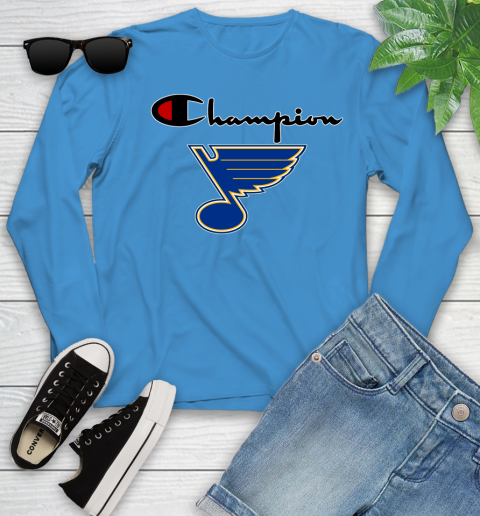NHL Hockey St.Louis Blues Champion Shirt Youth Long Sleeve 5