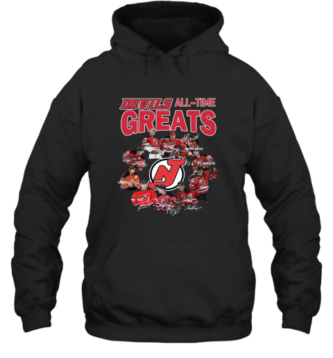 New Jersey Devils all time great players signatures shirt Hooded