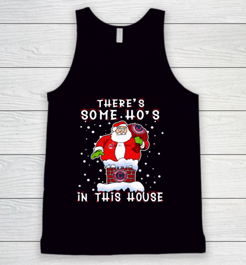 Cleveland Indians Christmas There Is Some Hos In This House Santa Stuck In The Chimney MLB Tank Top