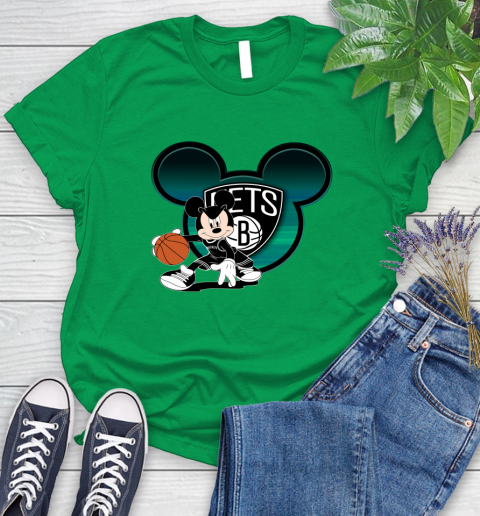 NBA Brooklyn Nets Mickey Mouse Disney Basketball Women's T-Shirt 6