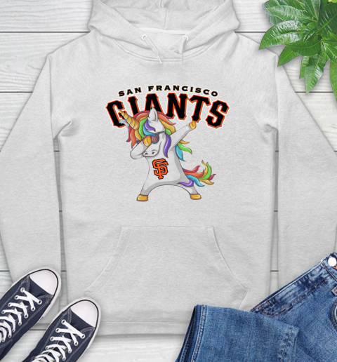San Francisco Giants MLB Baseball Funny Unicorn Dabbing Sports Hoodie