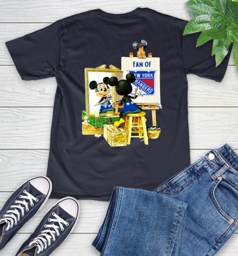 NHL Hockey New York Rangers Mickey Drawing Shirt 47