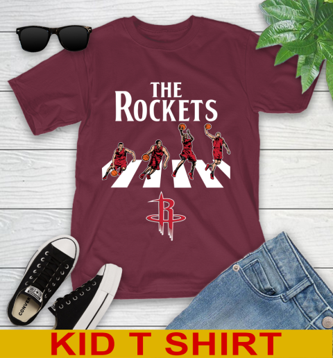 NBA Basketball Houston Rockets The Beatles Rock Band Shirt Youth T-Shirt 5