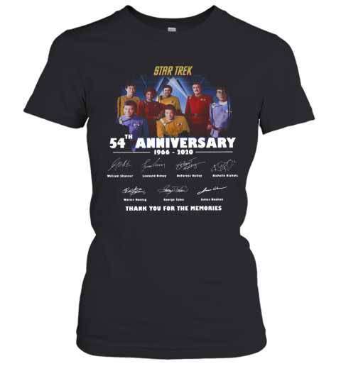 Star Trek 54Th Anniversary 1966 2020 Thank You For The Memories Women's T-Shirt