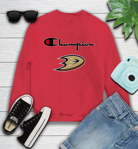 NHL Hockey Anaheim Ducks Champion Shirt Youth Sweatshirt 5