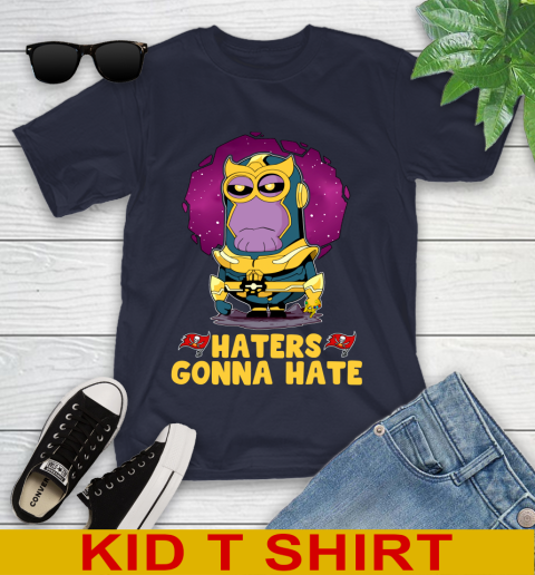 NFL Football Tampa Bay Buccaneers Haters Gonna Hate Thanos Minion Marvel Shirt Youth T-Shirt 3