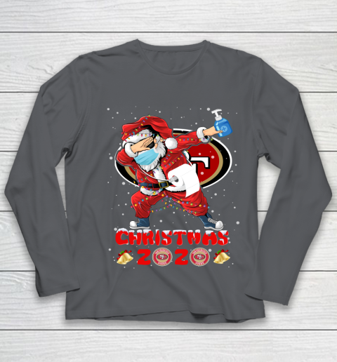 San Francisco 49ers Funny Santa Claus Dabbing Christmas 2020 NFL Youth Long Sleeve 6