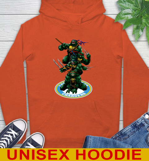 NFL Football Los Angeles Chargers Teenage Mutant Ninja Turtles Shirt Hoodie 5