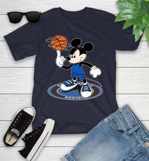 NBA Basketball Orlando Magic Cheerful Mickey Disney Shirt Youth T-Shirt 3