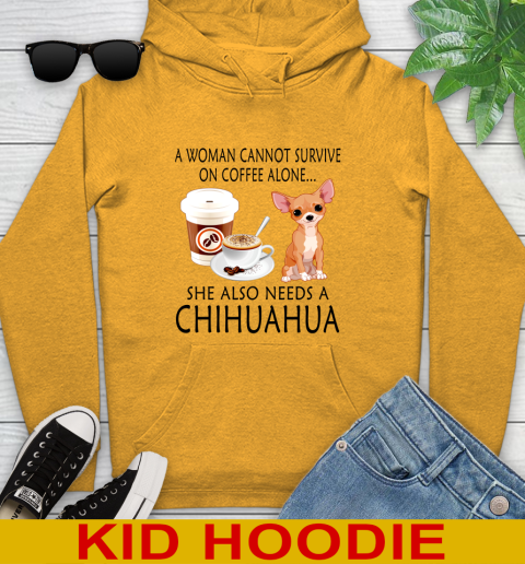 Women cannot survive on coffee alone she also need a cHIHUAHUA tshirt 113
