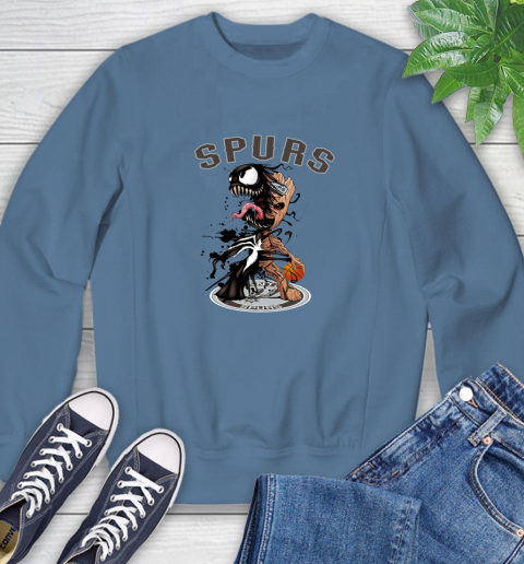 NBA San Antonio Spurs Basketball Venom Groot Guardians Of The Galaxy Sweatshirt 7