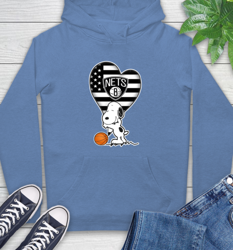 Brooklyn Nets NBA Basketball The Peanuts Movie Adorable Snoopy Hoodie 11
