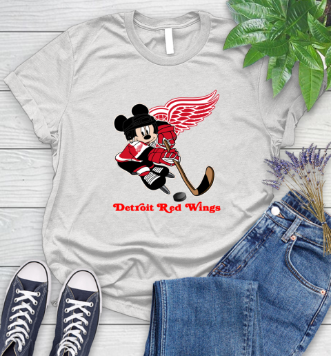 NHL Detroit Red Wings Mickey Mouse Disney Hockey T Shirt Women's T-Shirt