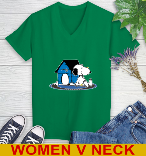NBA Basketball Orlando Magic Snoopy The Peanuts Movie Shirt Women's V-Neck T-Shirt 6