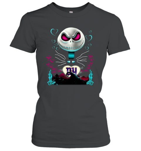 NFL New York Giants Jack Skellington Sally The Nightmare Before Christmas Football w7F6GsLB5XQ ladies t shirt 20 95 151514 front black