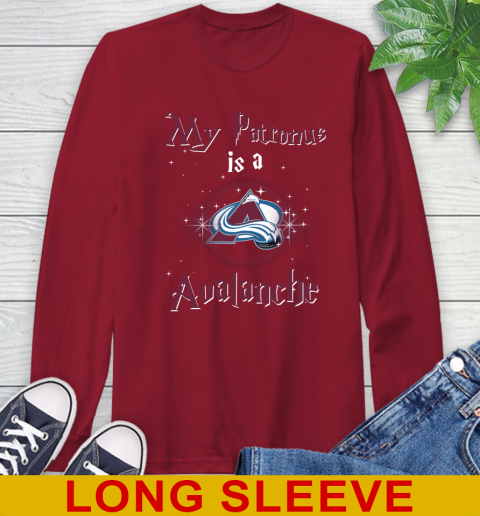 NHL Hockey Harry Potter My Patronus Is A Colorado Avalanche Long Sleeve T-Shirt 9