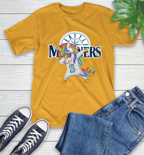 Seattle Mariners MLB Baseball Funny Unicorn Dabbing Sports T-Shirt 15