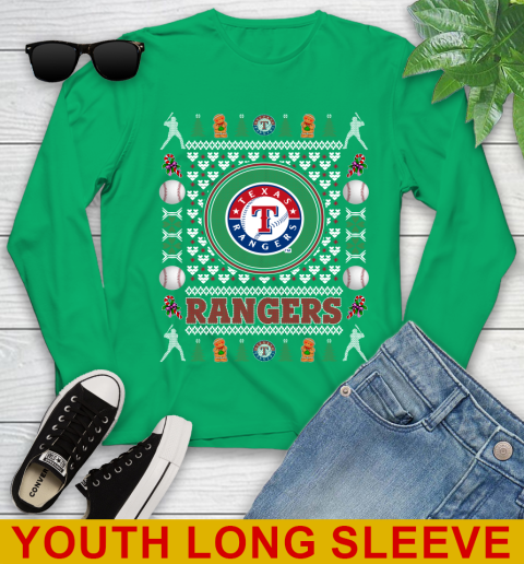 Texas Rangers Merry Christmas MLB Baseball Loyal Fan Youth Long Sleeve 7