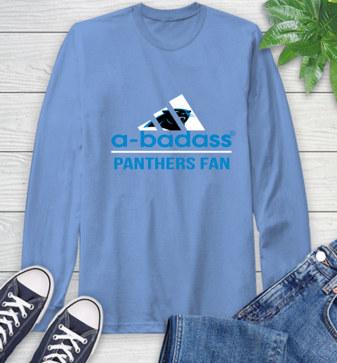Carolina Panthers NFL Football A Badass Adidas Adoring Fan Sports Long Sleeve T-Shirt 12