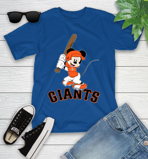 MLB Baseball San Francisco Giants Cheerful Mickey Mouse Shirt Youth T-Shirt 9
