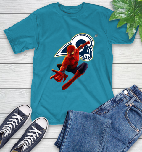 NFL Spider Man Avengers Endgame Football Los Angeles Rams T-Shirt 8