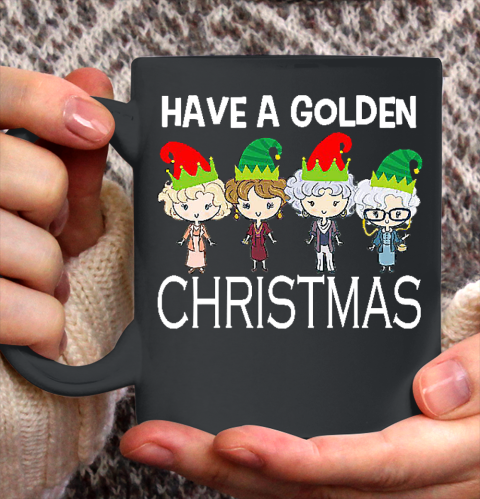 Golden Girls Lovers Gift T shirt Have A Golden Christmas Vintage Ceramic Mug 11oz 2