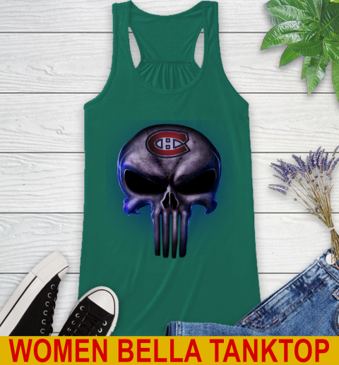 Montreal Canadiens NHL Hockey Punisher Skull Sports Racerback Tank 5