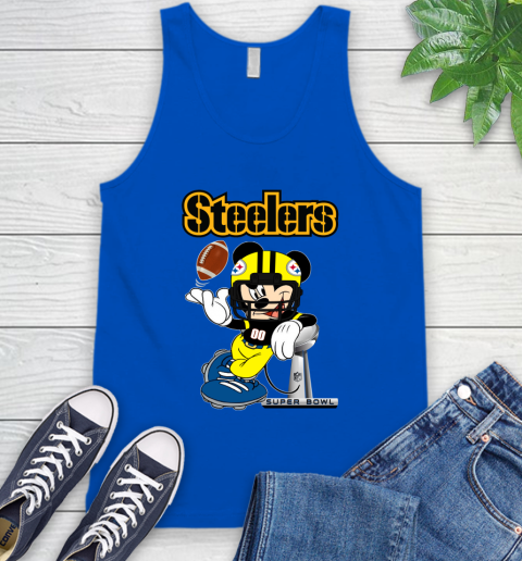NFL Pittsburgh Steelers Mickey Mouse Disney Super Bowl Football T Shirt Tank Top 5