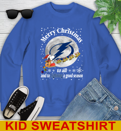 Tampa Bay Lightning Merry Christmas To All And To Lightning A Good Season NHL Hockey Sports Youth Sweatshirt 6