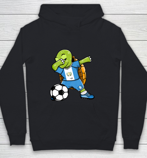 Dabbing Turtle Guatemala Soccer Fans Jersey Flag Football Youth Hoodie