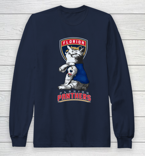 NHL My Cat Loves Florida Panthers Hockey Long Sleeve T-Shirt 2