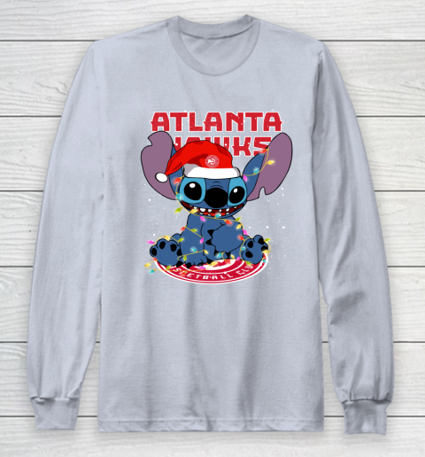 Atlanta Hawks NBA noel stitch Basketball Christmas Long Sleeve T-Shirt 4
