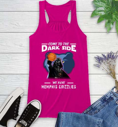 NBA Come To The Dark Side We Have Memphis Grizzlies Star Wars Darth Vader Basketball Racerback Tank 7
