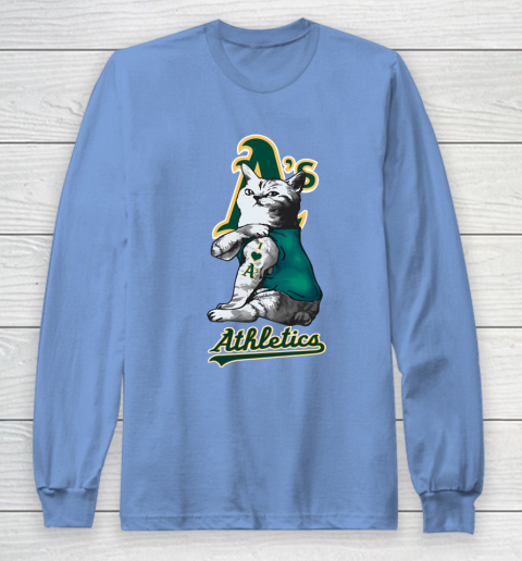 MLB Baseball My Cat Loves Oakland Athletics Long Sleeve T-Shirt 8