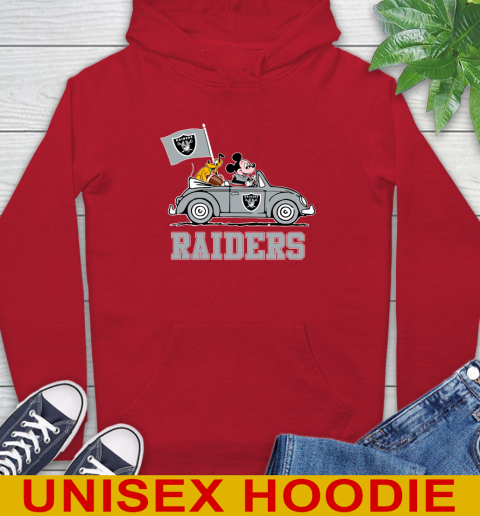 NFL Football Oakland Raiders Pluto Mickey Driving Disney Shirt Hoodie 10